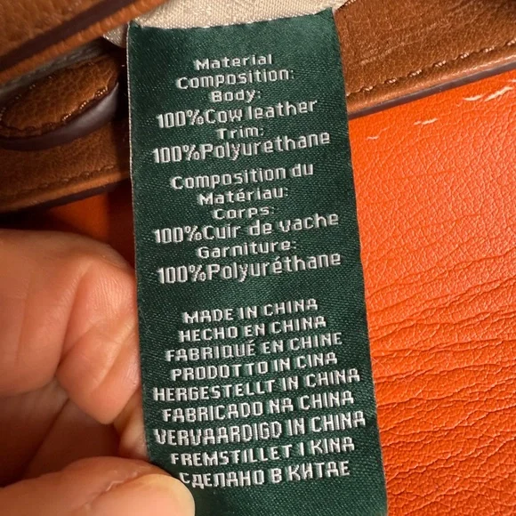 Lauren Ralph Lauren Brown Leather Crossbody Bag - Picture 11 of 14